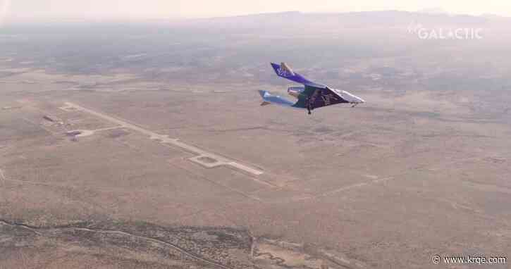 Virgin Galactic spaceship glides in New Mexico test flight