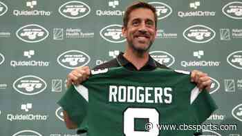 Aaron Rodgers lauds 'Broadway' Joe Namath while discussing his decision to wear No. 8 with the Jets