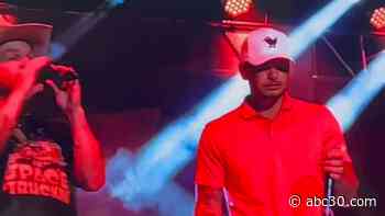 Country superstar Kane Brown makes surprise appearance at Clovis Rodeo