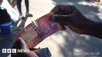 Buying banknotes to survive Zimbabwe's sky-high inflation