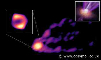 Scientists reveal the first ever direct image of a black hole blasting out a powerful jet