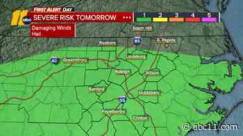 First Alert Day: Level 1 isolated severe storm risk Friday bringing heavy winds, hail