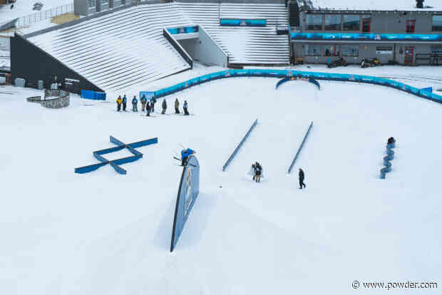 Pro Skier Attempts Incredibly "Kinky" Rail During Mind-Boggling Competition