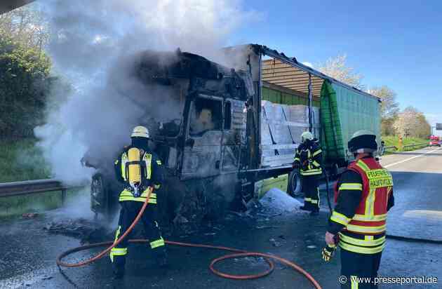 FF Bad Salzuflen: Lkw-Brand sorgt für kilometerlangen Stau auf der A2 / Freiwillige Feuerwehr Bad Salzuflen ist im Dauereinsatz