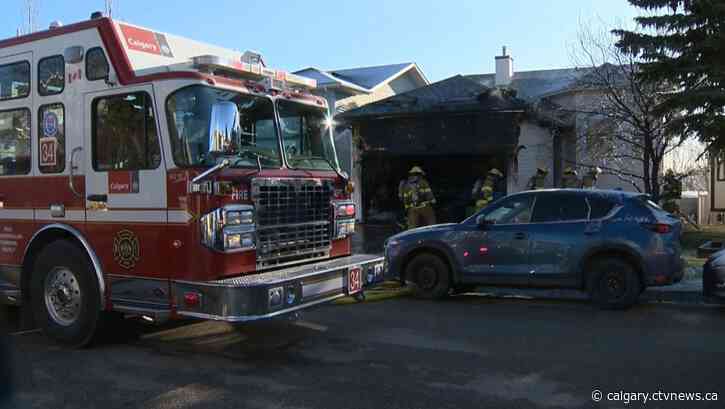 Fire crews called to house fire in northwest Calgary