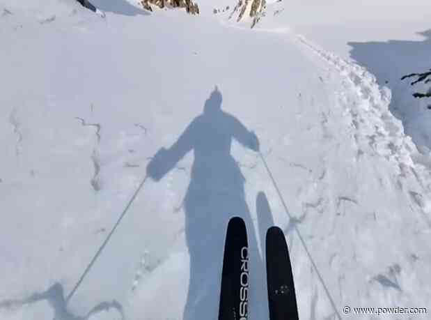 Look: Pro Skier Refuses To Turn On Challenging Chute