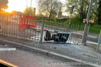 Traffic light smashed after The Dome roundabout crash