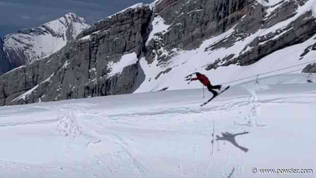 Listen: Pro Skier Explodes With Laughter Mid-Air