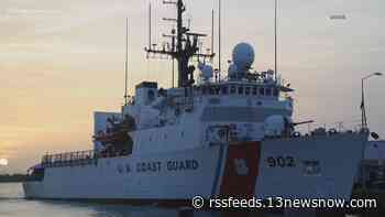Crew of US Coast Guard Cutter Tampa arrives home