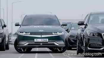 Watch Hyundai e-Corner execute a real 90-degree crab walk and 180-degree turn