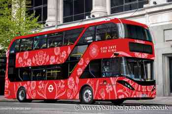 London buses undergo makeover for King Charles Coronation