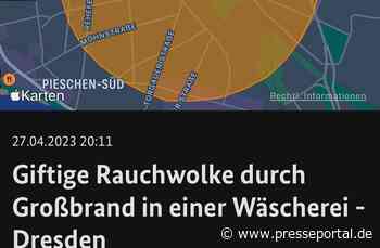 FW Dresden: Update 22:30 Uhr zum Großbrand in einem Wäschereibetrieb