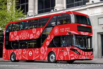 London buses undergo makeover for King Charles Coronation
