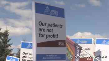 Health care workers rally against Ontario's proposed Bill 60 in Barrie