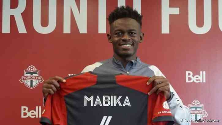Newly acquired Toronto FC centre back Aime Mabika hard to miss at six foot six