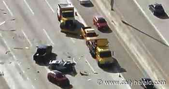 Driver killed in 4-car crash on I-90 near Meacham Road