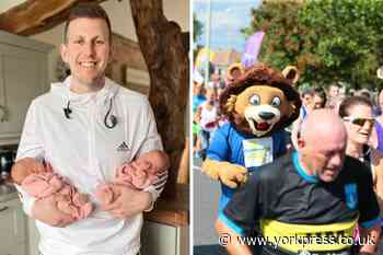 Joe set for Great North Run to thank York baby unit for care of twins