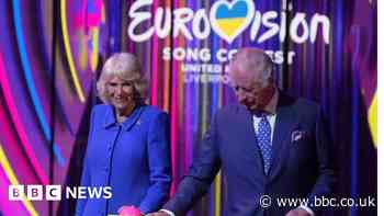 Eurovision 2023: King Charles and Camilla unveil song contest stage in Liverpool