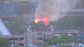 Structure fire burning near downtown Albuquerque
