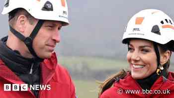 William and Kate abseil in national park with mountain rescuers