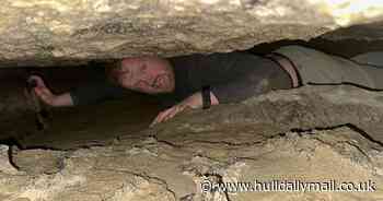 People get claustrophobia just watching 'stupid' lads crawl through narrow caves