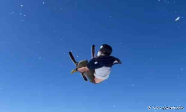 Look: Skier Amazes With Incredible Tricks On Comically Short Skis