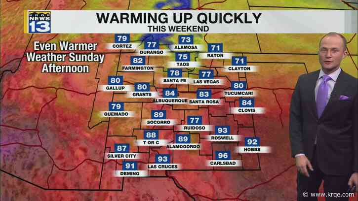 Warmer weather quickly returns this weekend