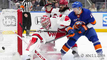Carolina Hurricanes clinch series with 2-1 overtime win at Islanders
