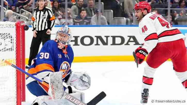 Stastny’s OT goal sends Hurricanes past Isles into 2nd round