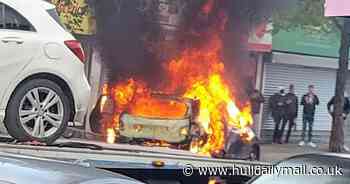 'Local hero' - woman saves man's life after car goes up in flames on Hessle Road