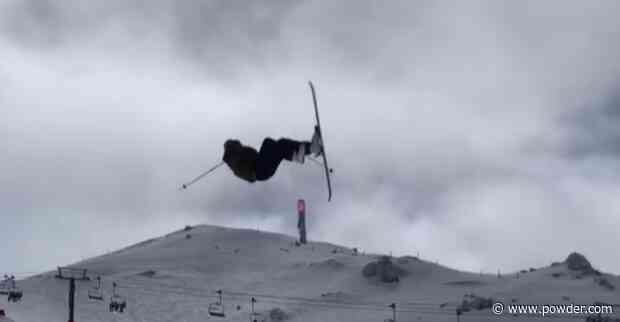 Look: Skier (Somehow) Lands On One Ski