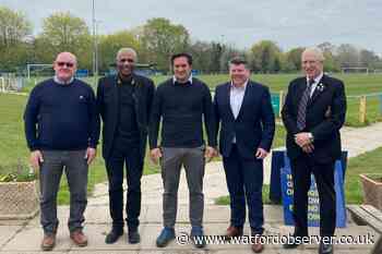 Veterans' affairs minister Johnny Mercer visits Watford