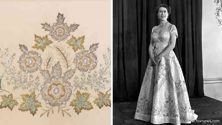 Coronation of Queen Elizabeth is remembered as rare, 'exquisite' cutting from dress goes up for auction