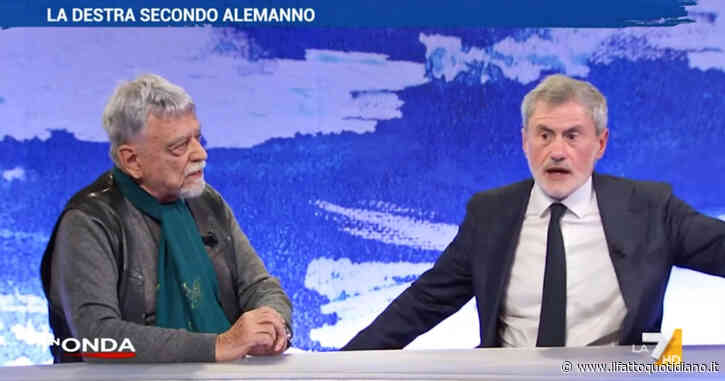 Alemanno ammette a La7: “Non sono antifascista come il 30% degli italiani”. Poi il battibecco con Occhetto