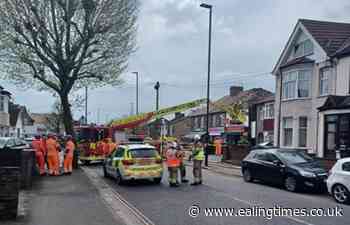 Building partially collapses after Southall blast