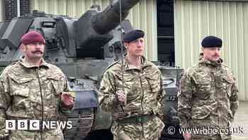 Wiltshire troops get ready to fire gun salutes for the King