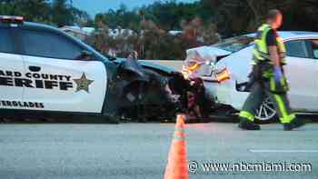 BSO Deputy Hospitalized After Multi-Vehicle Crash in Deerfield Beach