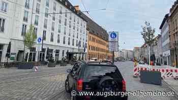 Ein Teil der Maximilianstraße ist seit Montag Fußgängerzone