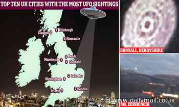 Do YOU live in one of the UK's UFO hotspots? Experts reveal the cities with the most sightings