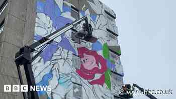 Southampton: Footage captures creation of mural on city buildings