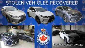 More than $1M worth of stolen vehicles recovered in the Toronto area by police