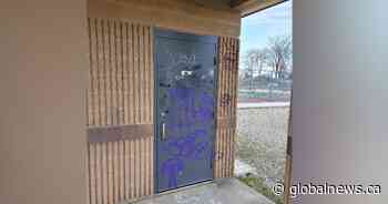 OPP investigate graffiti strewn on park building in Dunnville