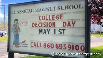 Seniors at Hartford's Classical Magnet School Celebrated on College Decision Day