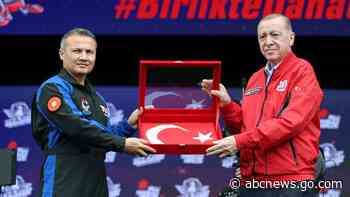 Erdogan unveils Turkey's first astronaut on election trail