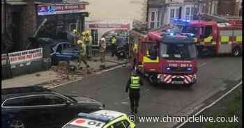Police hunting driver of BMW that ploughed into South Shields shop window