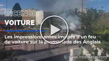 Les impressionnantes images du feu de voiture sur la promenade des Anglais