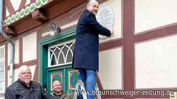 Eine Tafel für Marcus Gumpel Fulda ben Mose in Wolfenbüttel