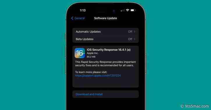 Apple releases first public Rapid Security Response update for iOS 16.4.1 and macOS 13.3.1