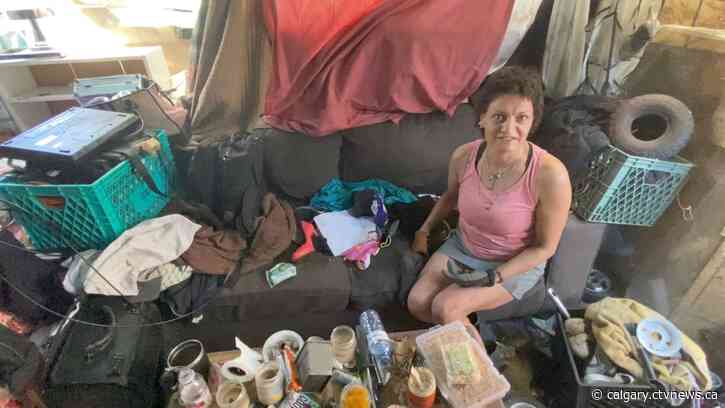 Removal of residents at homeless encampment alongside Deerfoot Trail begins