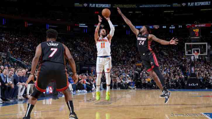 Brunson, Randle Help New York Knicks Beat Miami Heat 111-105 to Even Series